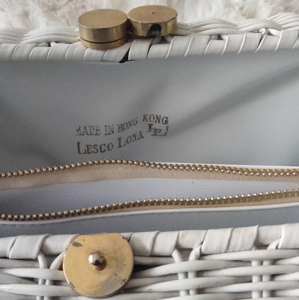 Vintage 1960's Lesco Lona Wicker Style Purse - Picture 11 of 16